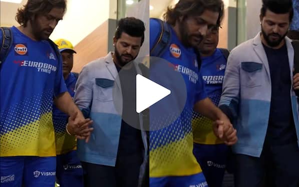[Watch] Raina Holds Dhoni's Hand; Assists Limping Thala After MI-CSK Showdown